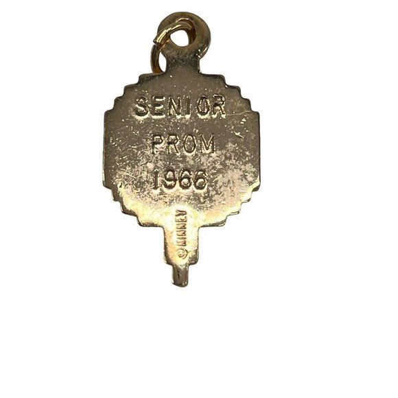 Bethesda Chevy Chase High School 1966 Prom Charm Pendant Gold Toned - Picture 2 of 7